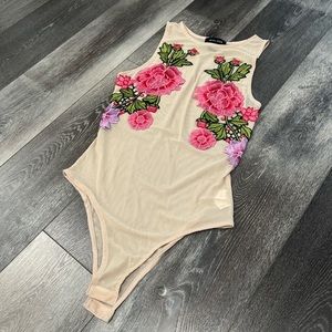 Mind Code Mesh Flower Bodysuit